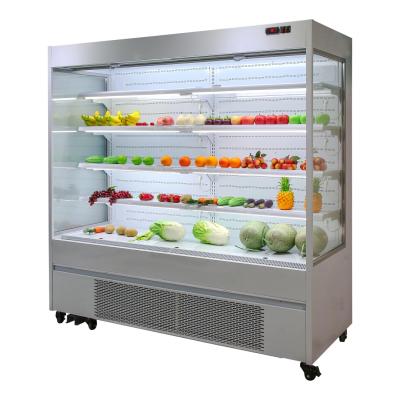 China Single-temperature Supermarket Plug In Display Fridge Commercial Air Curtain Cooler Refrigerator Cabinet for sale