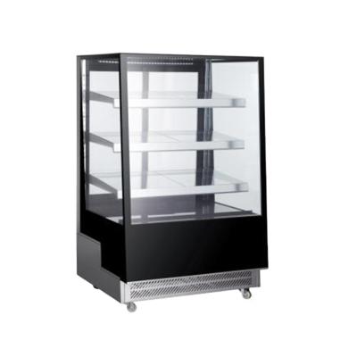 China Commercial Single-temperature Smad&Oem Automatic Defrost Glass Display Showcase Fridge for sale