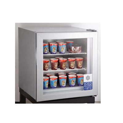 China COMPRESSOR SMAD 55L Mini Ice Cream Display Upright Freezer Showcase for sale