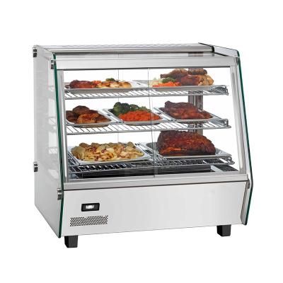 China Single-Temperature Commercial Countertop Food Warmer Display Heated Hot Pizza Showcase for sale