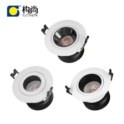 China Led ceiling spotlight IP54 10W RGBCW COB LED ceiling smart dimmable ultra anti-glare recessed spotlight for hotel, home, restaurant for sale