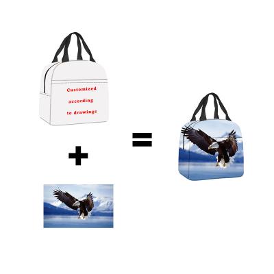 China Insulated Custom Logo Aluminum Foil Women Kids Thermal Insulation Lunch Bag Tote Bags Cooler Picnic Food Lunch Box Bag for sale