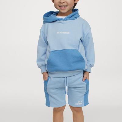 China Summer Anti-Shrink Clothing Boy Color Pullover Hoodie Kids Quilted Custom Hoodie Set for sale