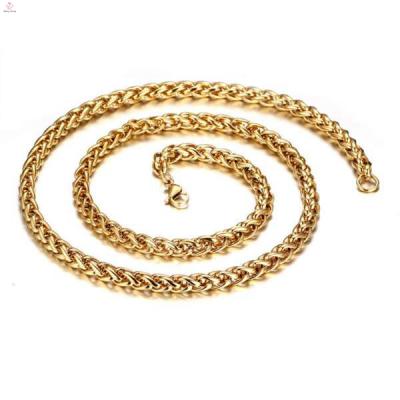 China Wholesale Custom Hiphop Stainless Steel Chain Jewelry Mens 18k Gold Filled Necklace Chain for sale