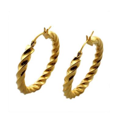 China Ladies fashion gold earrings for women, gold earrings around studs for sale