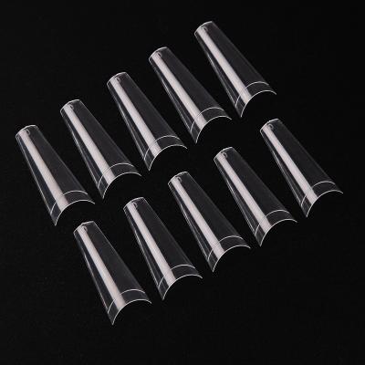 China Full Cover French Coffin Style 500pcs/bag Clear Fake Nail Tips For Nail Art Decoration for sale