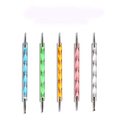 China 5Pcs Per Double Head Nail Crystal Dotting Pen Factory Direct Sale 5Pcs Set Screw Set Acrylic Handle for sale