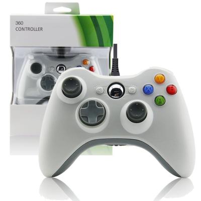 China Getelegrafeerde Gamepad XBOX 360 Spelbesturing Witte Kleur Twee de Motoren van de Trillingsterugkoppeling Te koop