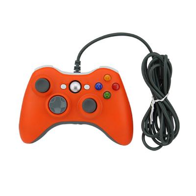 China Wired Connection XBOX 360 Game Controller Orange Color 2 Vibration Feedback Motors for sale