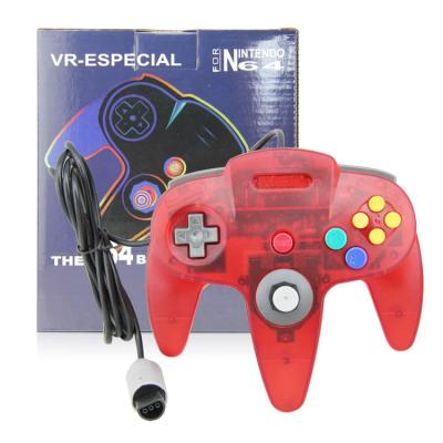 Chine Matière plastique en cristal de câble par classique de couleur rouge de manette de Gamepad de contrôleur du jeu N64 à vendre