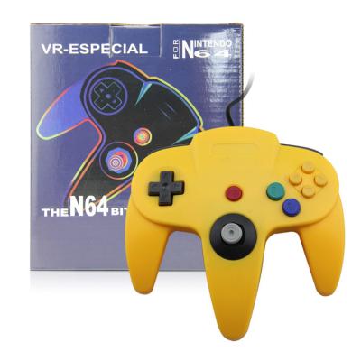 China Yellow N64 Game Controller ABS Plastic Material Comfortable Long Service Life for sale