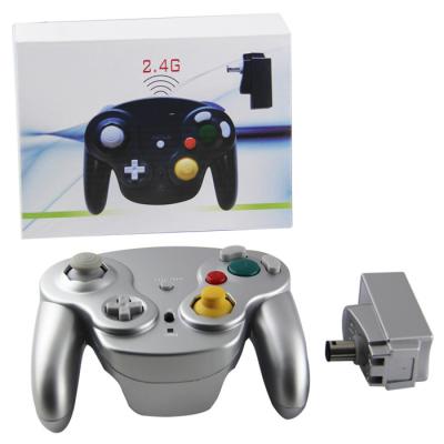 China Wifi 2.4GHz Wireless Wired Gamecube Controller ABS Material Silver Color For NGC for sale