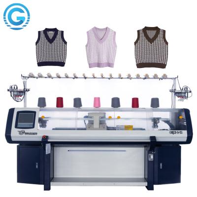 China Dois máquina de confecção de malhas automatizada sistema da camiseta do jacquard 15G à venda