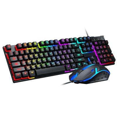 China Metal Gaming Keyboard Mouse Combos with RGB Backlight Computer Gaming Keyboards Gamer Gaming Mouse Set for sale