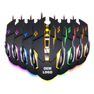 China good quality 3D promotion gamer mice 3200 DPI RGB backlight mouse gamer wired gaming mouse for sale