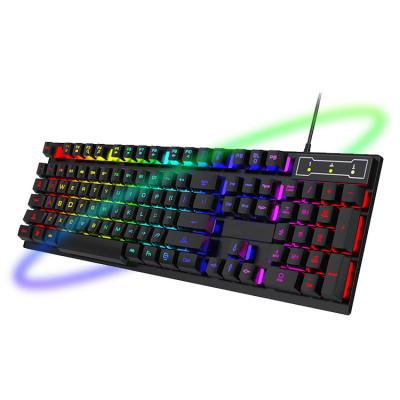 China Plug and play hot selling 104 keys gamers wired mechanical keyboard gaming RGB gaming keyboard for sale