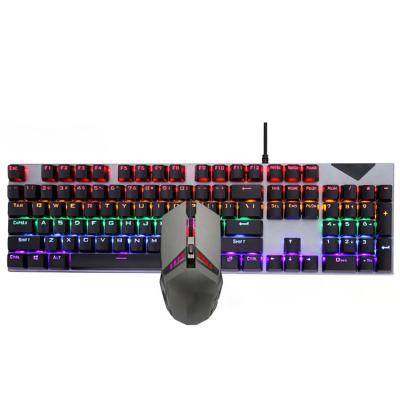 China Factory wholesale high quality metal keyboard and mouse backlight RGB gaming computer keyboard and mouse for sale