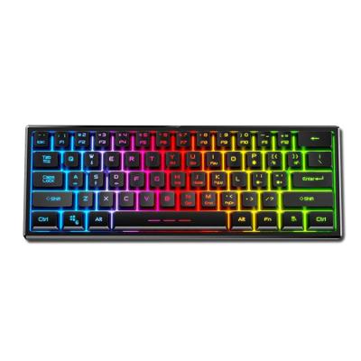 China Gamer 61 Keys Plug and Play Customizable Keyboard RGB Waterproof Mechanical Gaming Keyboards for sale