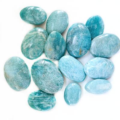 China Europe Wholesale Price Natural Healing Crystal Stone Polished Palms Amazonite Palms for sale