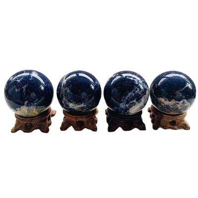 China Europe wholesale price decoration high quality natural sodalite crystal home sphere for sale