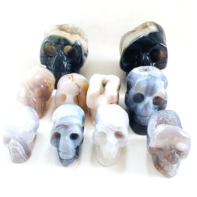 China Europe wholesale price natural crystal home decoration agate geode druzy skulls for sale