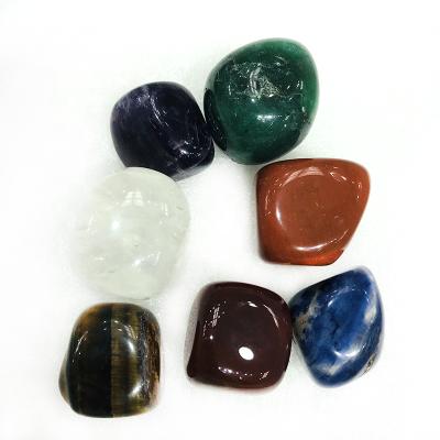 China Wholesale Europe Color Crystals Tumbled Polished Semi Precious Stone 7 Seven Crafts Chakra for sale