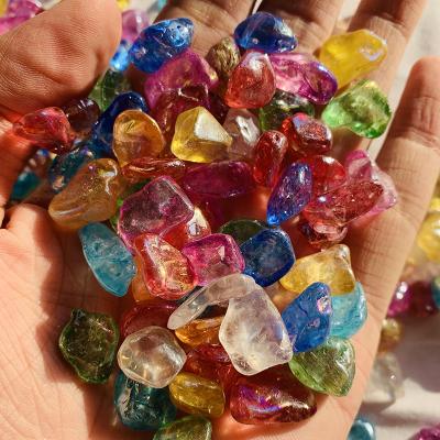 China Wholesale High Quality Natural Crystal Tumble Gravel Aura Clear Quartz Chips From Europe for sale