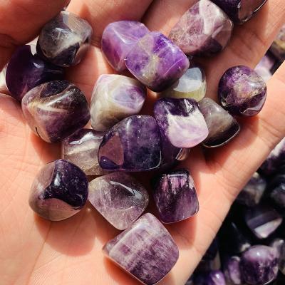 China Europe Natural Crystal Quartz Tumbled Gravel Chips Cube Amethyst Dream Stone Chips for sale