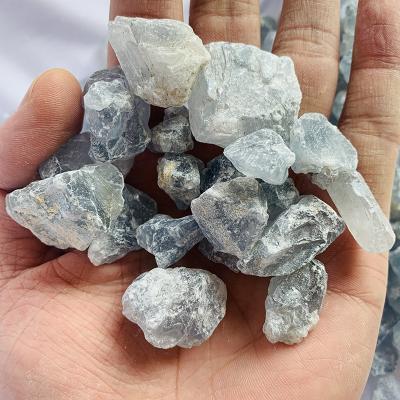 China Wholesale Natural Blue Tumble Chips Crystal Quartz Europe Kyanite Celestite Rough Gravel for sale