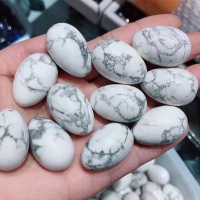 China Europe 3mm crystal therapy gemstone mixed small size eggs tiny crystal egg tumbled howlite stone egg for sale