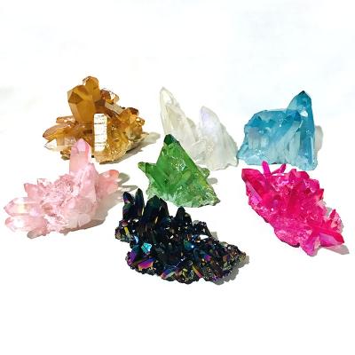 China Europe wholesale price natural quartz aura crystal cluster for sale