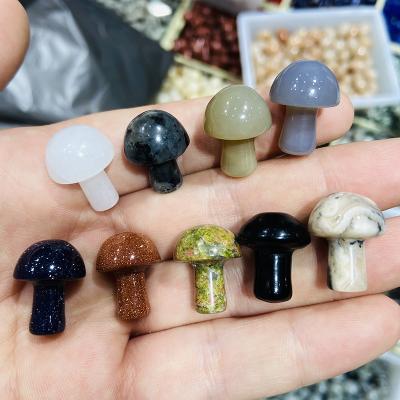 China Europe Wholesale Price Quartz Healing Energy Lucky Small Size Mixed Agate Crystal Mushrooms for sale