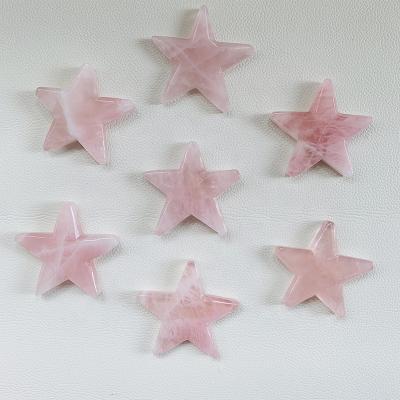 China Europe decoration wholesale high quality natural pink crystal gift rose quartz star for sale