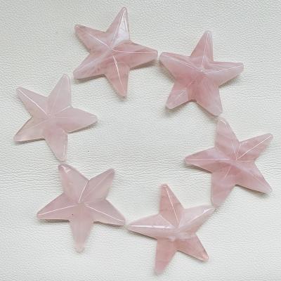 China Europe decoration wholesale high quality natural pink crystal gift rose quartz star for sale