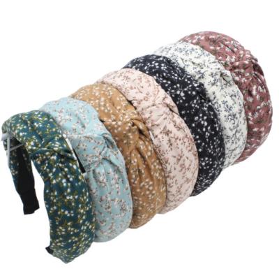 China HEADBAND 7 Color Headbands Women Hair Accessories French Knotted Elegant Wide Wide Headwear for Face Wash and Sports for sale