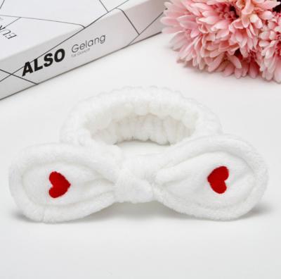 China Cosmetic & Large Spa Facial Sports Rabbit Ear Headband Women Soft Elastic Soft Elastic Towel Hair Band Bath Spa Make Up Girls Face Wash Headband Headwear for sale