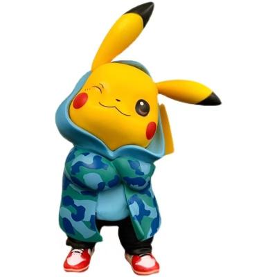 China Japan resin open pikachu cartoon character statue, creative custom ornaments for sale