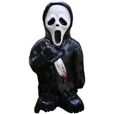 China Halloween Horror Movie World Garden Statue Decorated Killer Gnome Resin Ornaments for sale