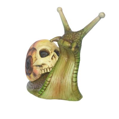 China World Gothic Garden Sculpture Snail Skull Halloween Decoration Resin Home Crafts for sale