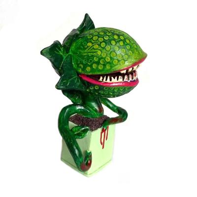 China New Worldwidde piranha resin craft ornament garden craft ornament Halloween horror piranha flower for sale