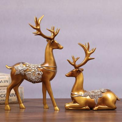 China European Creative Wine Cabinet Decorated Living Room Deer Couples Wedding Gift Home Decoration Decorating Gift for sale