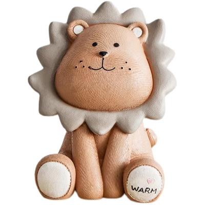 China Save the money bank fashion cartoon lion piggy bank Nordic ornaments, children's gifts for sale