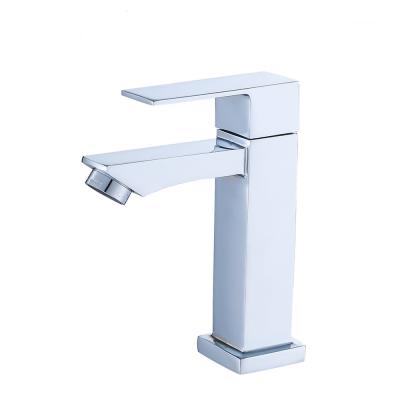 China Metered Faucets Single Cold Water Zinc Alloy Bathroom Faucets Cold Water Vanity Sink Faucet Basin Faucet Single Handle Faucet for sale