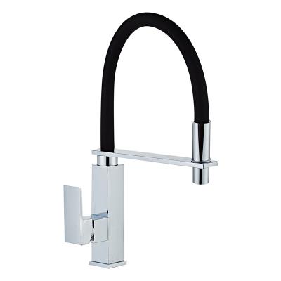 China Brass Sense Faucets Solid Rotating Million Faucet Black Leather Vessel Kitchen Faucet Pull Out Kitchen Faucet for sale