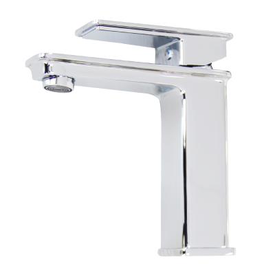 China Contemporary Modern Bathroom Faucet, Chrome Single Faucet, Bathroom Sink Handle Bathroom Faucet for sale