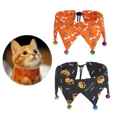 China Viable Halloween Small Animal Jewelry Bib Adjustable Elastic Cloth Puppy Scarf for sale