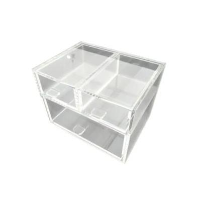 China Eco-friendly Customized Acrylic Plastic Products Display Advertising Show Racks And Dessert Display Boxes for sale