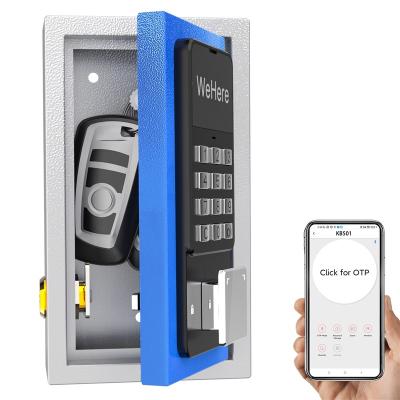 China Key Storage Box WeHere Electronic Key Lock Box, Smart Key Lock Box With App, Key Lock Box For Exterior Wall Mount/Door Knob Knock for sale