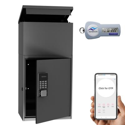 China New Arrival Wall Mounted Preorder Mailbox Outdoor Smart Metal Anti Theft Wall Mount Detachable Parcel Box For Residential Drop Delivery Box for sale