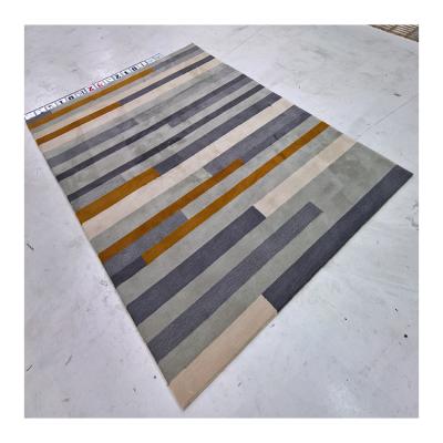 China Stain Resistant Best Manufacturer Contemporary Large Area Advertised Stripped Geometric Carpet And Rug for sale